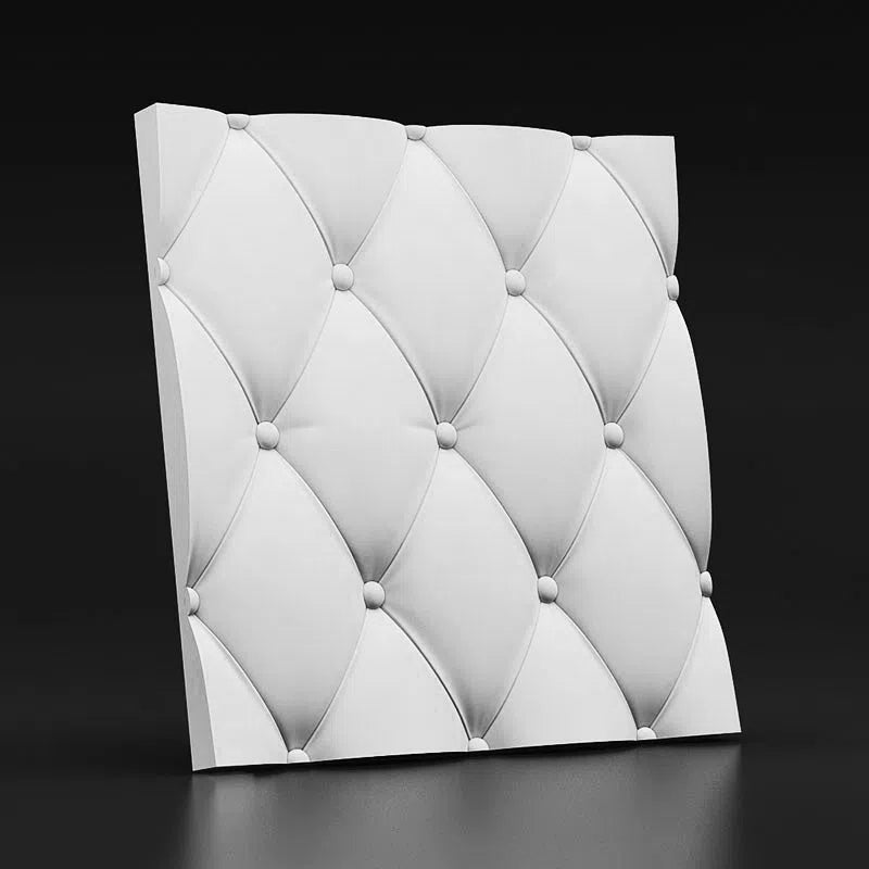Model Soft Buttons - 3D Gypsum Wall Panels - single full size panel | DecorMania UK